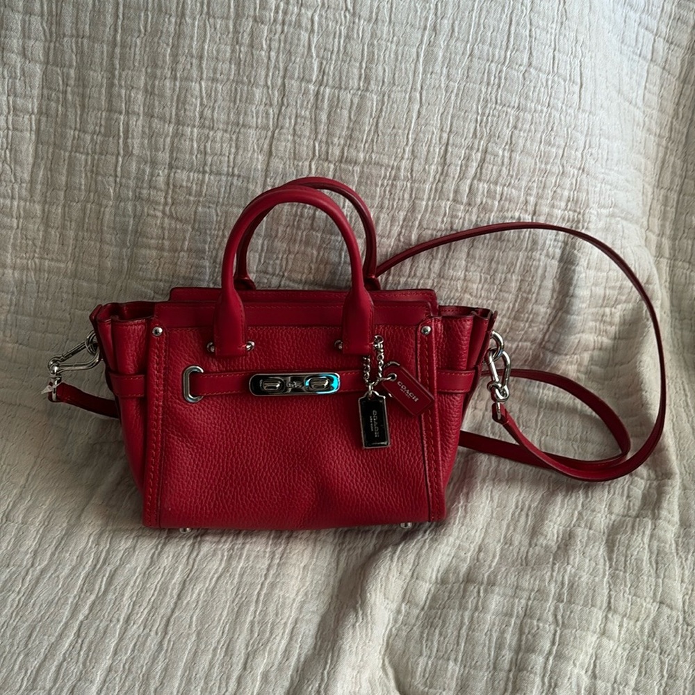 Coach Red leather bag! New W/O Tags